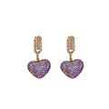 Crystal Heart and Colorful Casino Drop Earrings in Two Designs view 5