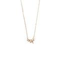 Gold Tone Clear Stone Star Curve Pendant Chain Necklace For Women view 5