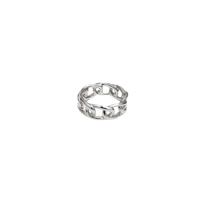 Silver Chain Gold Open Abstract Rings Three Metal Styles