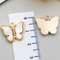 Colorful Rhinestone Acrylic Butterfly Charm Pendant for DIY Necklace Earrings Phone Strap
