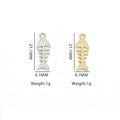 Enamel-Look Silver Gold Fish Bone Alloy Charms in 14 Styles view 5