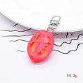 Silver Tone Novelty Food Replica Clip Keychains in Twenty Six Designs view 6