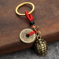 Antique Gold Tone Chinese Coin Keychains, 12 Charm Styles view 10