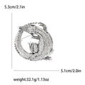Rhinestone Coiled Crocodile Brooch Four Color Crystal Styles view 8
