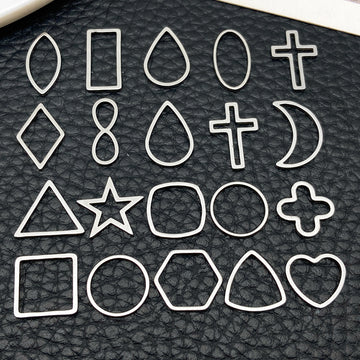 Black Cross and Heart Metal Charms with 24 Listed Options