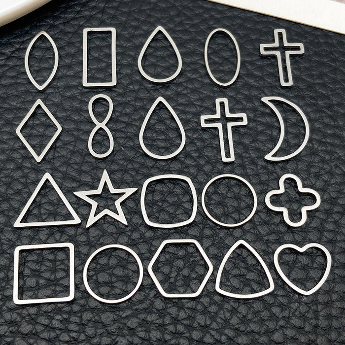 Black Cross and Heart Metal Charms with 24 Listed Options