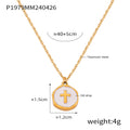 Gold Silver Heart Locket And Cross Coin Pendant Necklaces view 6