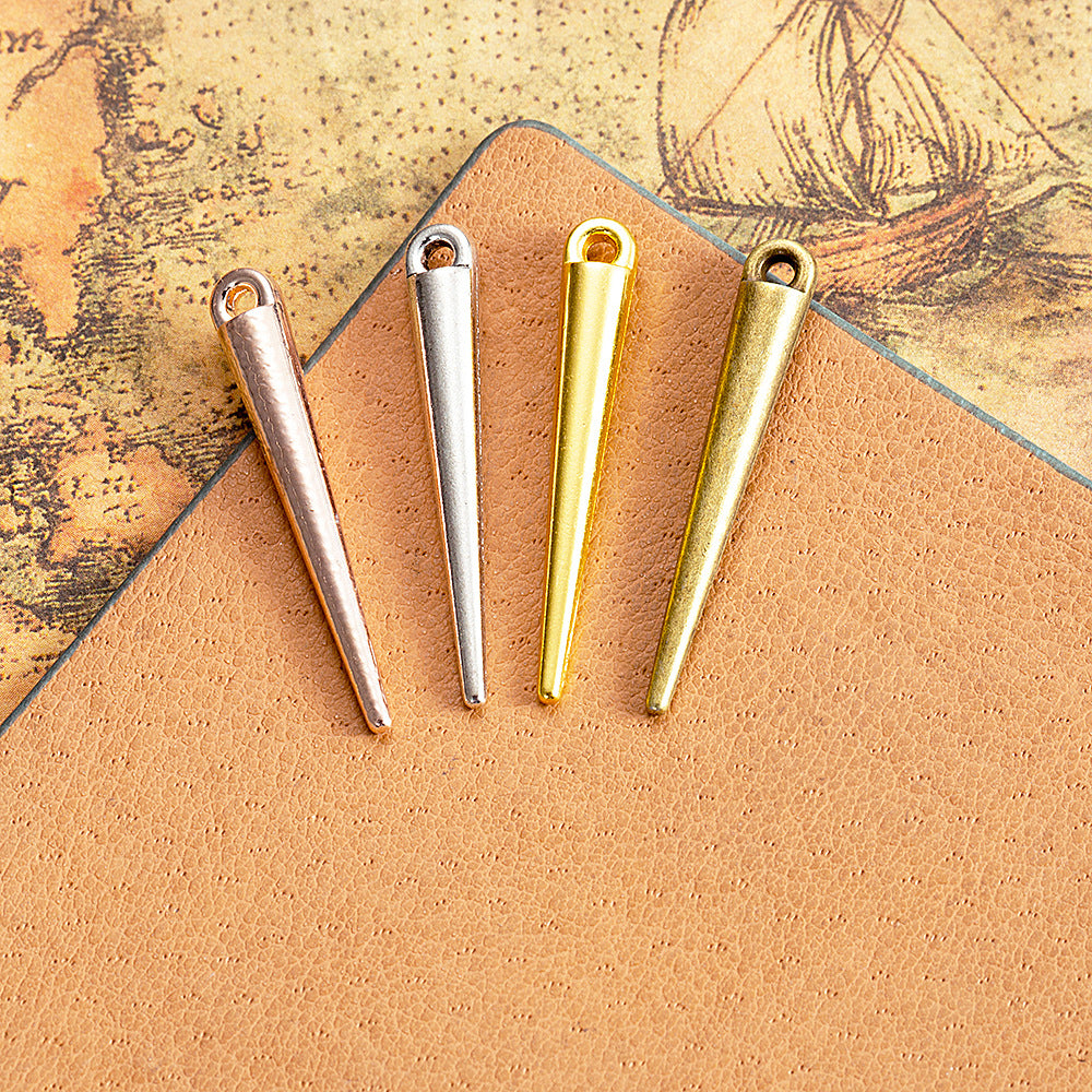 34x5mm Vintage Alloy Cone Charm Pendant