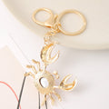 Rhinestone Ocean Animal Keychain Metal Crab Dolphin Charm view 4