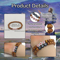 Wood Bead Stretch Bracelet Cross Heart Accent Beads view 4