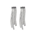 Asymmetric Crystal Fringe Earrings in Gold and Silver Tones view 5