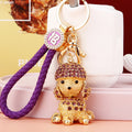 Jeweled Poodle Keychains in Multiple Crystal Colors and Loop Styles view 4