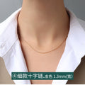 Assorted Stainless Steel Necklace Chain Styles Gold Steel view 7