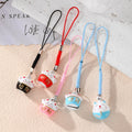 Lucky Cat Bell Phone Charms Alloy Maneki-Neko Multicolor Cord Straps 12 Styles view 2