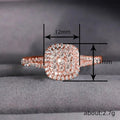 Round Crystal Pavé Halo Statement Ring in Rose Gold Tone view 4