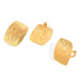 Wavy Texture Square Statement Rings And Stud Earrings Set view 5