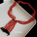 Long Multistrand Glass Bead Tassel Necklaces in Four Colors view 4