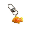 Resin Taiyaki Fish Cookie Keychain Silver Lobster Clip view 5