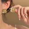 Gold Floral Studs