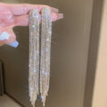 Assorted Crystal and Chain Tassel Statement Earrings in 39 Designs view 12
