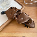 Satin Rhinestone Twist Claw Hair Clips Five Colors view 9