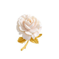 Gold Tone Rose Metal Brooch Pin for Jackets and Lapels view 5