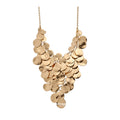 Layered Metal Disc Fringe Necklaces in Gold and Silver Tones view 5