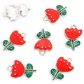 Polished Gold Silver Flower Alloy Charms in 12 Styles view 7