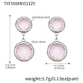 Colorful Round Glass Stone Drop Earrings Zircon Bracelets view 6