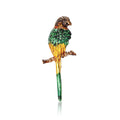 Multicolor Enamel Parrot Brooch Branch Perch Alloy Pin view 1