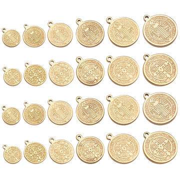 Gold-Tone Cross and Tag Metal Charms with 11 Listed Options