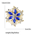 Gold Filigree Crystal Flower Brooch Marquise Four Colors view 8