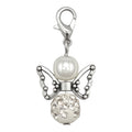 Pearl Angel Butterfly Wing Rhinestone Lobster Clasp Charm view 5