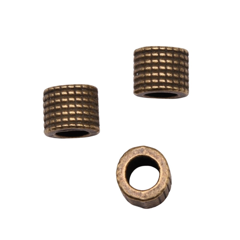 7x8x8mm 1.7g Multicolor Zinc Alloy Engraved Pattern Large Hole Spacer Beads for DIY Bracelet Jewelry