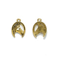 Horse Head Horseshoe Charm In Three Antique Finishes For Jewelry Making view 5