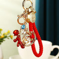 Mixed Fruit Animal Deity and Auspicious Fortune Strap Keychains view 4
