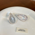 Oversized Clear Teardrop Transparent Statement Stud Earrings view 3