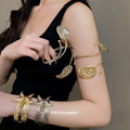 Hammered Starfish Bracelet Shell Spiral Arm Cuff Four Styles view 1