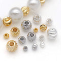 Curved Blade Fluted Metal Spacer Beads for Jewelry Making view 3