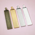 Long Narrow Rectangular Pendant Trays in Four Metal Tones view 1