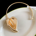 Gold Flower Collar Necklaces and Enamel Flower Cuff Bracelet view 8
