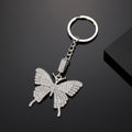 Rhinestone Butterfly Keychains Gold Silver Metal 2 Colors view 3