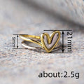 Double-Rail Open Heart Ring In Gold And Silver Tones view 4