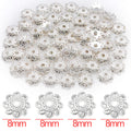 Six Pattern Metal Bead Caps in Three Finishes Jewelry Findings view 12