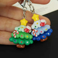Resin Christmas Tree Keychains Candy Cane Three Colors view 5