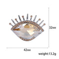 Crystal Eye Brooch Champagne and Blue Rhinestone Styles view 5