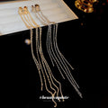 Asymmetric Hoop and Chain Single Ear Cuff Fashion Jewelry view 2