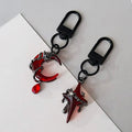 Gothic Black Metal Keychain Charms Moon Spider Cross Styles view 4