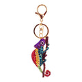 Rhinestone Chameleon Alloy Keychain, Four Color Options view 5