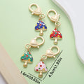Mushroom Charms With Heart Lobster Clasps, Two Four-Piece Sets view 3